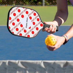 Japan and Japanese Flag Tiled with Your Name Pickleball Paddle