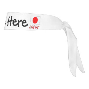 Japan and Japanese Flag with Your Name Tie Headban Headband