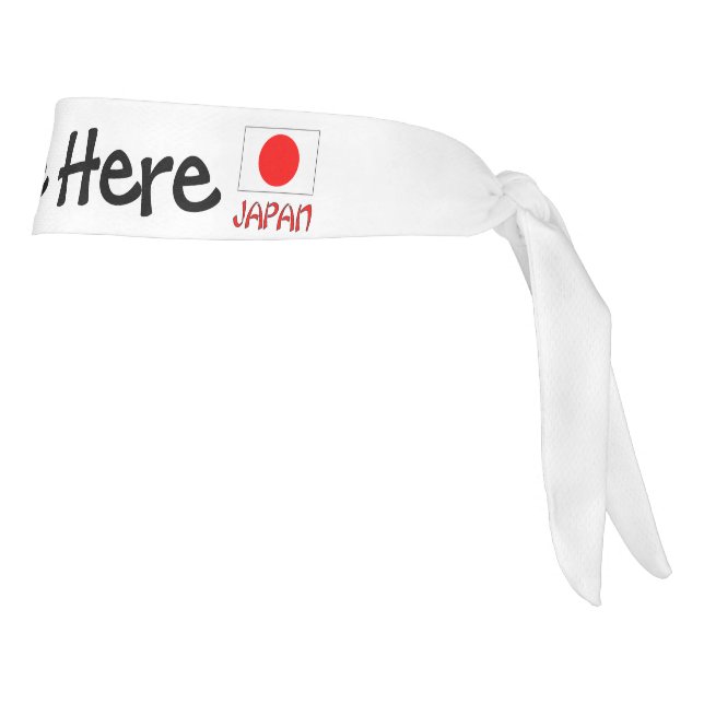 Japan and Japanese Flag with Your Name Tie Headban Headband (Rotate 90)