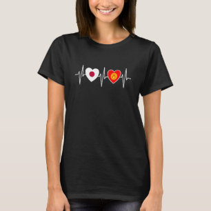 Japan And Kyrgyzstan Kyrgyz Flag Flags T-Shirt