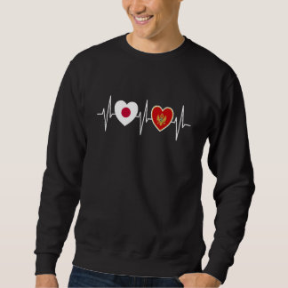 Japan And Montenegro Montenegrin Flag Flags Sweatshirt