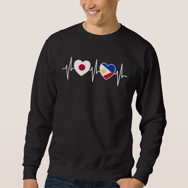 Japan And Philippines Philippine Flag Flags Sweatshirt (Front)
