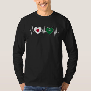 Japan And Saudi Arabia Saudi Arabian Flag Flags T-Shirt