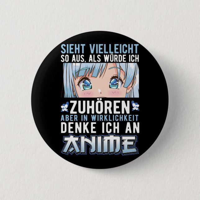 Japan Anime Mädchen Otaku Button (Front)