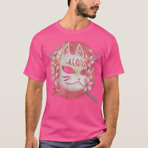 Japan Anime Mask Kitsune Style Samurai Oni Monster T-Shirt