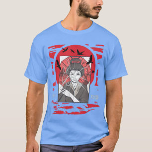 Japan Birds Anime Otaku Grunge Retro Tokyo Kanji G T-Shirt