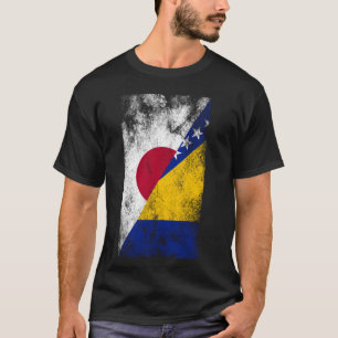 Japan Bosnia and Herzegovina Flags - Japanese Bosn T-Shirt