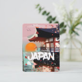 Japan Building setting sun poster (Standing Front)