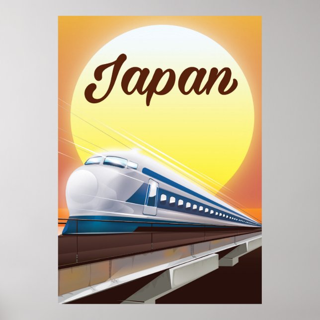 Japan Bullet Train travel poster (Front)