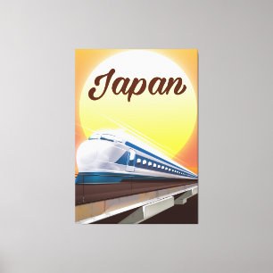 Japan Bullet Train travel poster Canvas Print