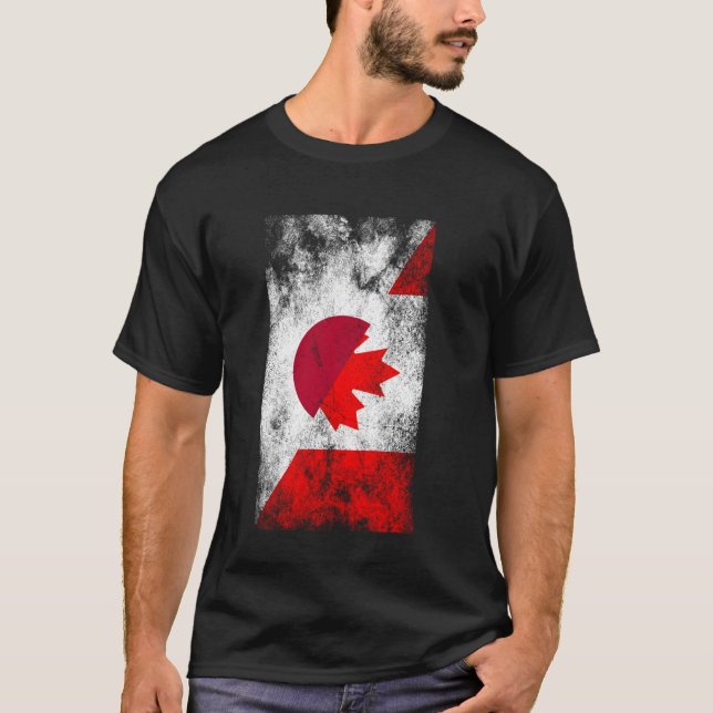 Japan Canada Flags - Japanese Canadian T-Shirt (Front)