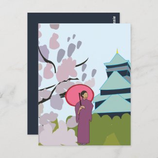 Japan Cherry Blossom Geisha Kimono Japan