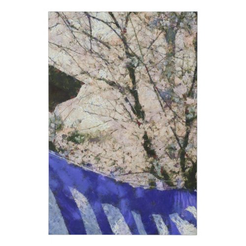 Japan Cherry blossom painting Claude Monet style Faux Canvas Print