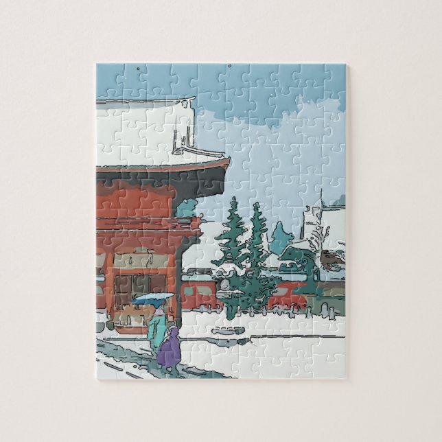 Japan Christmas style Jigsaw Puzzle (Vertical)