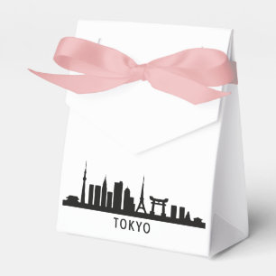 Japan Cityscape Travel Tokyo Skyline Silhouette Favor Boxes