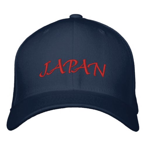 Japan Country Name Embroidered Baseball Cap