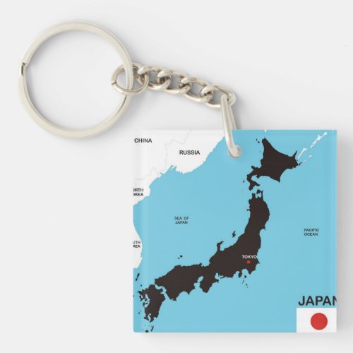 japan country political map flag keychain