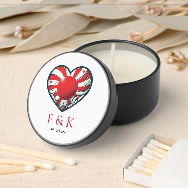 Japan Couple Heart Wedding Mini Candle Favors (Insitu)