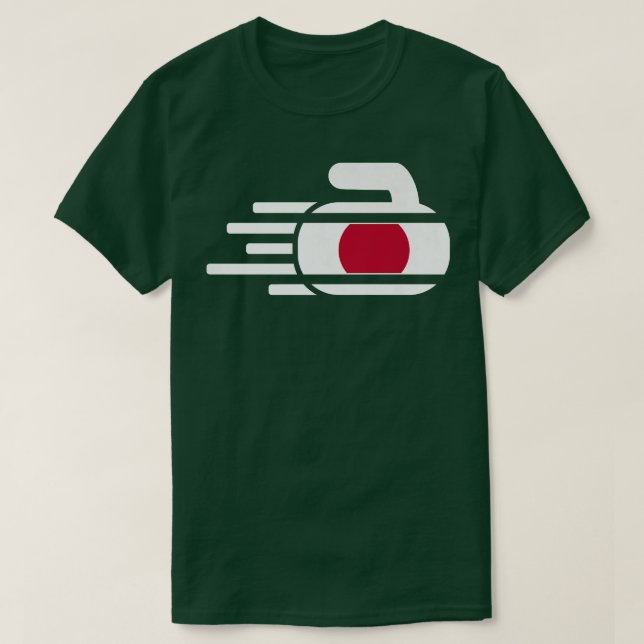 Japan Curling Rock Sport Fans Japanese Curlers Win T-Shirt (Design Front)