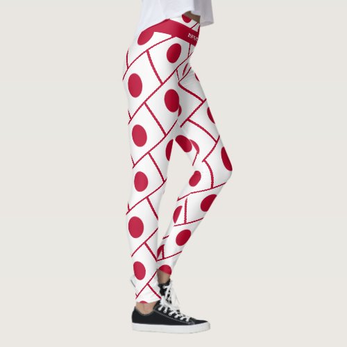 JAPAN Custom Text RUN YOUR OWN RACE Flag Leggings