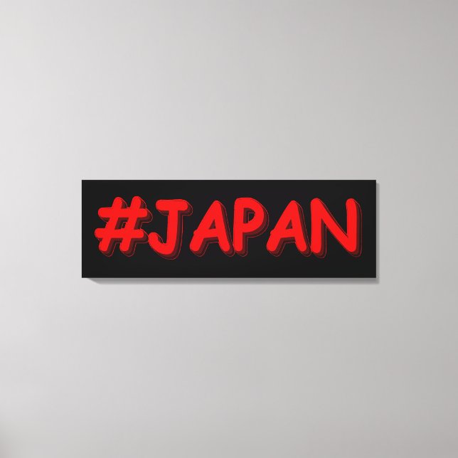 "#JAPAN" Cute Design. Buy Now Canvas Print (Front)