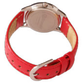 Japan difficult old kanji [red face] style watch (Back)
