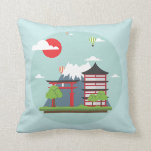 Japan Dreaming Throw Pillow