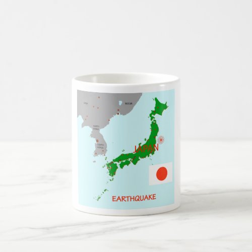 Japan Earthquake Seismic Map Coffee Mug