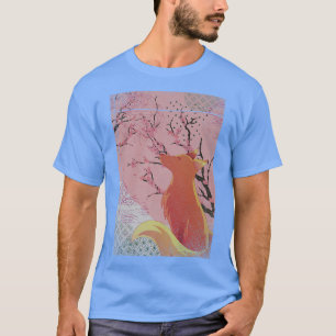 Japan Esthetics Forest Animal Sakura Cherry Bloss T-Shirt