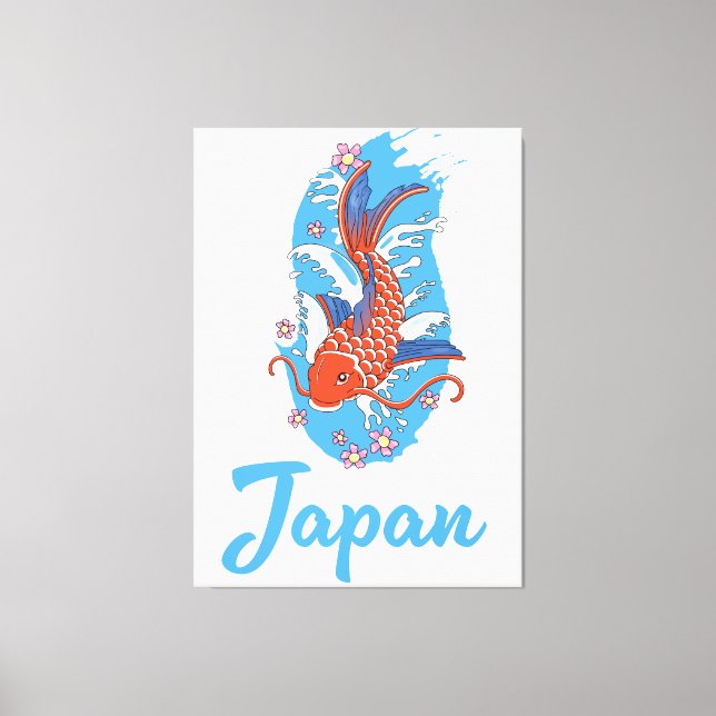 Japan Fishing logo Canvas Print (Front)