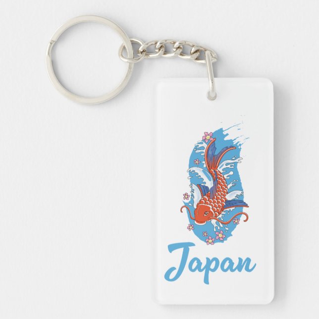 Japan Fishing logo Keychain (Front)
