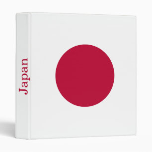 Japan Flag 3 Ring Binder