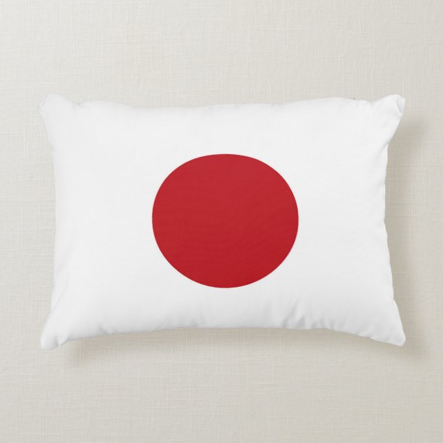 Japan flag accent pillow (Front)