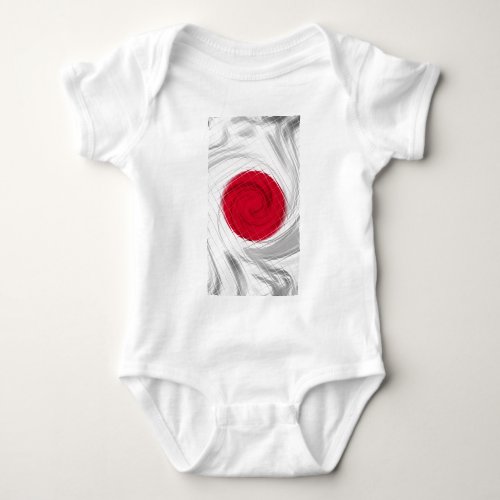 Japan Flag Artwork Baby Bodysuit