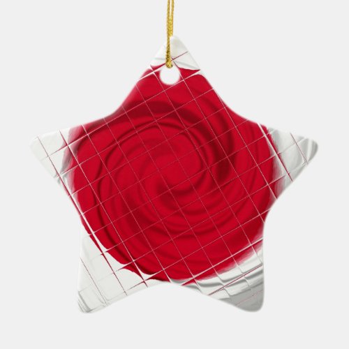 Japan Flag Artwork Ceramic Ornament