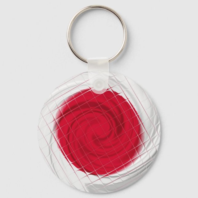 Japan Flag Artwork Keychain (Front)