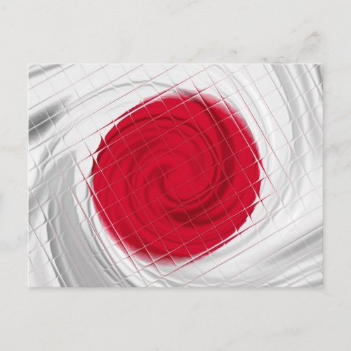 Japan Flag Artwork Postcard