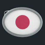 Japan Flag Belt Buckle<br><div class="desc">Patriotic flag of Japan.</div>