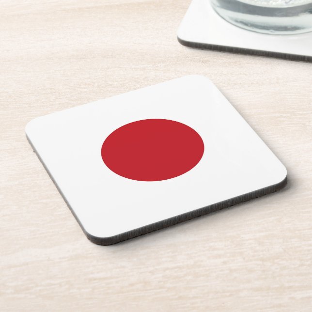 Japan flag beverage coaster (Left Side)