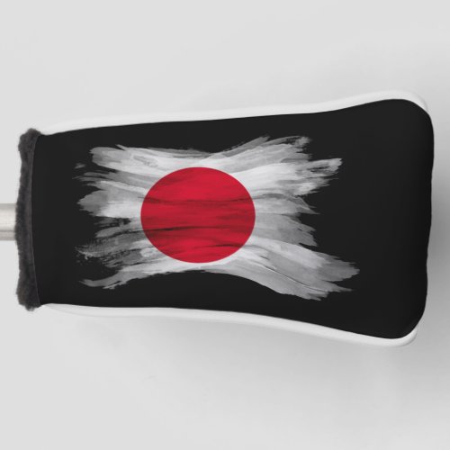 Japan flag brush stroke national flag golf head cover