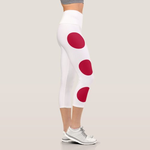 Japan Flag Capri Leggings