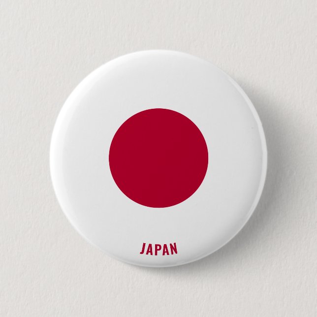 Japan Flag Charming Patriotic Button (Front)