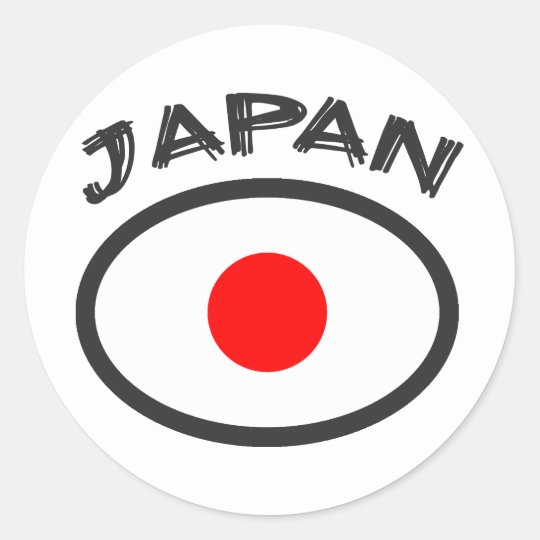 Japan Flag Cool Design Classic Round Sticker Zazzle Com