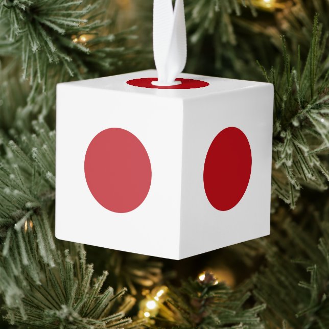 Japan flag cube ornament (Tree)