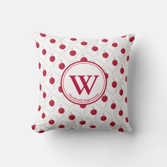 JAPAN FLAG Custom Monogram Add Your Name Throw Pillow (Front)
