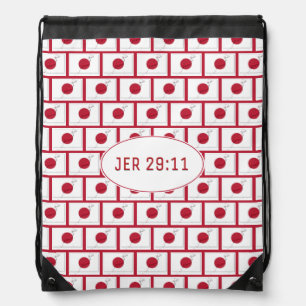 JAPAN FLAG Customizable JEREMIAH 29:11 Drawstring Bag