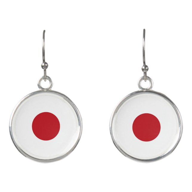 Japan flag earrings (Front)