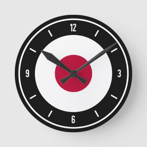 Japan Flag Elegant Round Clock