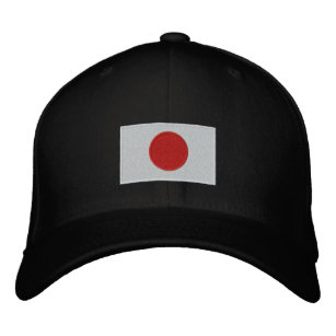 Japan flag embroidered flexfit wool hat