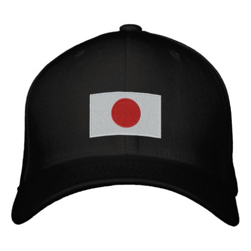 Japan flag embroidered flexfit wool hat